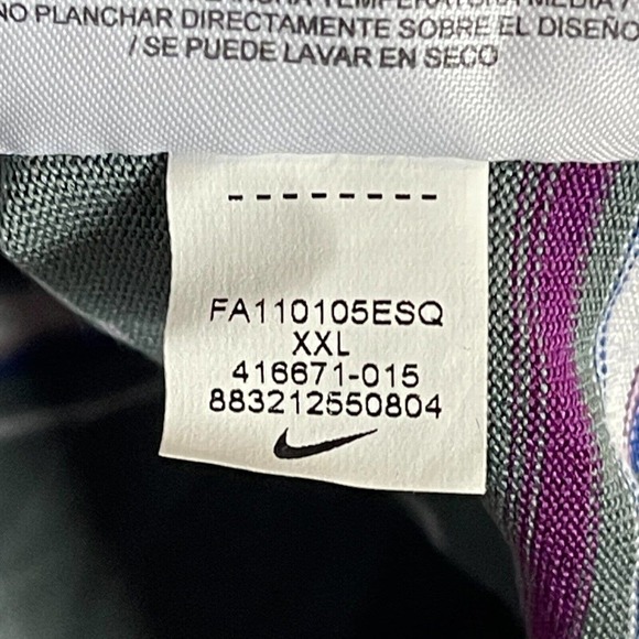 Nike Polo Shirt Adult 2XL Gray Striped Tiger Woods Collection Golf Dri Fit Mens - Picture 8 of 10